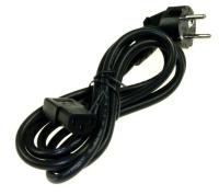 Netledning m/apparatstik 2,0m vinklet sort