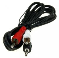 3,5mm-jack hann/2xRCA-hann, stereo 1,5m svart