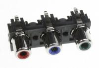 3722-002703 Klinkenplugg,3P,Ni,GRN/BLU/RED,rett