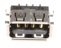 3722-002767 USB-bøssing 4P/1C AU svart vinkel A