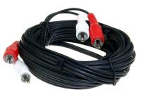 COM STEREOKABEL, 2X CINCH HANN/2X CINCH HANN, 5,0M, SVART