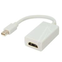 HDMI-A-naaras / mini-displayportti-uros, valkoinen, 0,1m