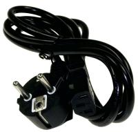 Nätsladd 1,8m svart jordad