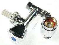 421819 Vandhane ECKFIX messing forkromet med anti-vakuum vinkelventiler