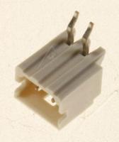 3711-000826 Kontaktheader boks, 2-polet, 1-radet, 2mm, vinklet, Sn