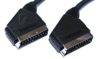 SCART-kabel 21 pol. 5,0m han/han sort - dobbelt afskærmet