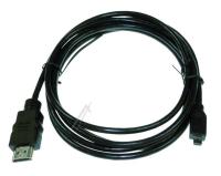 COM HDMI-A-KONTAKT/HDMI-D-KONTAKT, 2,0M, SVART, HSWE