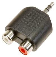 3,5mm hane stereo/2xRCA-hona adapter