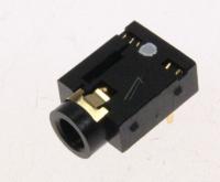 3722-003158 Telefonkontakt 1/6P Ni sort vinklet