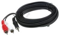 3,5mm stereo uros - 2x RCA uros. 5,0m