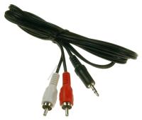 3,0m stereoledning, 3,5mm jack hann / 2x phono hann