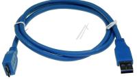 COM USB3.0-KABEL TYP A-KONTAKT/TYP B MICRO-B-KONTAKT 1,0M BLÅ