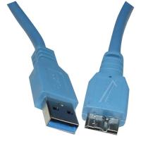 USB3.0-kabel type A hann/type B micro hann 5,0m blå