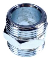   slangekobling, sekskantet (forkrommet messing)
