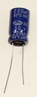 0CE227DK618 Kondensator, fast elektrolytt 220µF STD 50V 20% FL