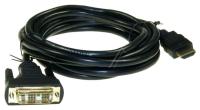 HDMI-pistoke 19NAP.-DVI-D-pistoke 18+1NAP. 3,0m HQ