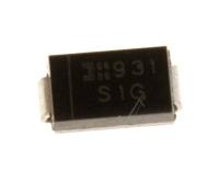 DIODE-RECTIFIER,S1G,400V,1.0A,DO-214AC,T