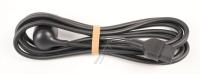 3903-001340 Strømledning (DT,EUR,3P-F,250V,10A,svart,L300)