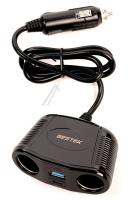 DY-WU5345 Tupakansytyttimen monipistoke 150W USB-C 30W ja USB-A 18W