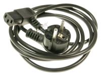 Ledning med apparatkontakt 3,0m 3x0.75mm² vinklet svart