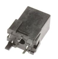 3722-003667 JACK KONTAKT TIL HODETELEFONER, 1P/7C,AU/NI,BLK,RETT