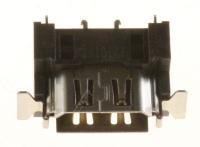 3701-001784 HDMI bøssing, 19P, 2-raders, hunn SMD, forgylt