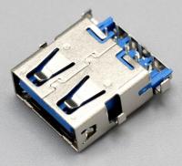 3722-003776 USB-kontakt (9P, Au, blå, vinkel, A, 3.0, 13.1x16)