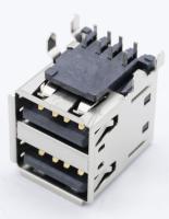 3722-003880 USB-jack, 4P/2C, AU30U, svart, vinkel A, 2.0, 13.