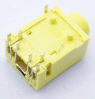 3722-003814 Klinkenbuchse 1P/7C,Ni+Sn,gelb,gewinkelt,3.5PI,1