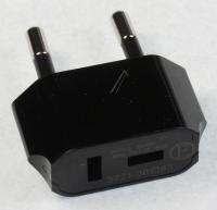 3721-001283 Euroadapter/kontakt, 2P, NI, 15, svart, 17.5mm, EU