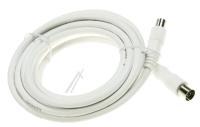 Koaxkabel hane/hona Class A, vit, 3,5m