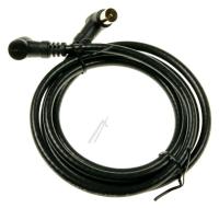 Koaxkabel hane/hona 90° vinkel/vinkel svart, 1,5m