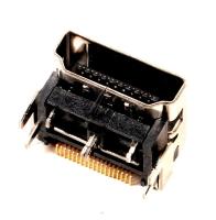 3701-002024 Kontakt HDMI,19P,A,bøssing,AU,0.5mm,svart