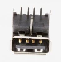 3722-003225 USB-liitin (4P/1C,AU,musta, SMD-A(DIP),A)