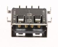 3722-003240 USB-kontakt 4P/1C, AU, BLK, vinkel​forskyvning, A