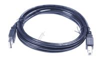 USB-A adapterkabel, USB-B, 2.0, svart, 1,8m
