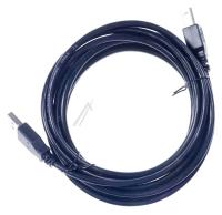 USB-A forlengerkabel, USB-B, 2.0, svart, 3m
