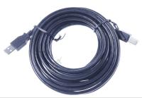 5 MTR USB SKJØTELEDNING, USB-A / USB-B, 2.0, SVART