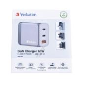 GNC-65 32201 GaN strømadapter (65W 2x USB-C, 1x USB-A, PD, QC, PPS, EU/UK/US)