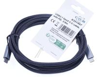 USB-C-kabel 2m 240W, 20Gbps svart