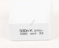2301-001511 Kondensator, C-film, lead-PEF:330nF,10%,275V BK,16x18x