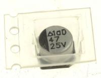 SAMSUNG 2402-001368 KONDENSATOR AL,SMD:47UF,20%,25V,TP,6.3X4.9MM