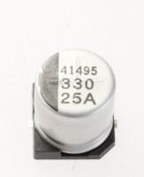 2402-001330 C-AL, SMD: 330µF, 20%, 25V, TP, 10x10mm