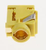 3722-002845 Jackkontakt til hodetelefoner, 1/7P, Ni, gul, vinklet