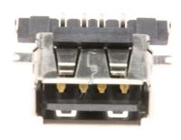 3722-003012 USB KONTAKT, 4P,AU+NI,BLK,SMD-A,USB A