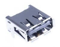 3722-003044 USB JACK/KONTAKT, 4P/1C,NI,BLK,SMD-A,A-TYPE