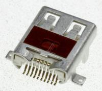 3701-001667 HDMI-liitin: 19P, 2R, SMD-A, Au