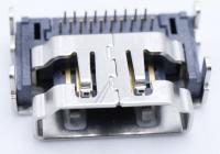 3701-001597 HDMI-kontakt 19P 2R bøssing vinkel forgylt